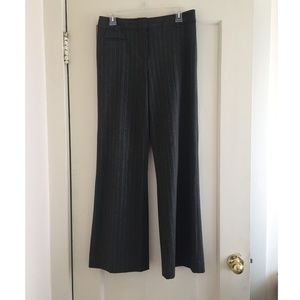 SALE BCBG Grey Striped Pants 6 Camilla Full Leg